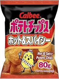 Calbee Hot &amp; Spicy Potato Chips 2.8oz
