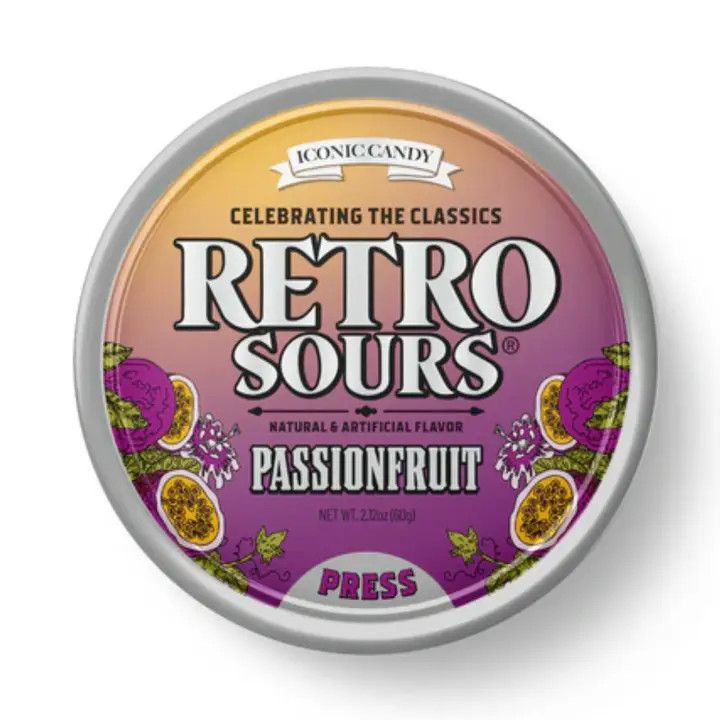 Retro Sours Passion Fruit, 2.12 oz Tin
