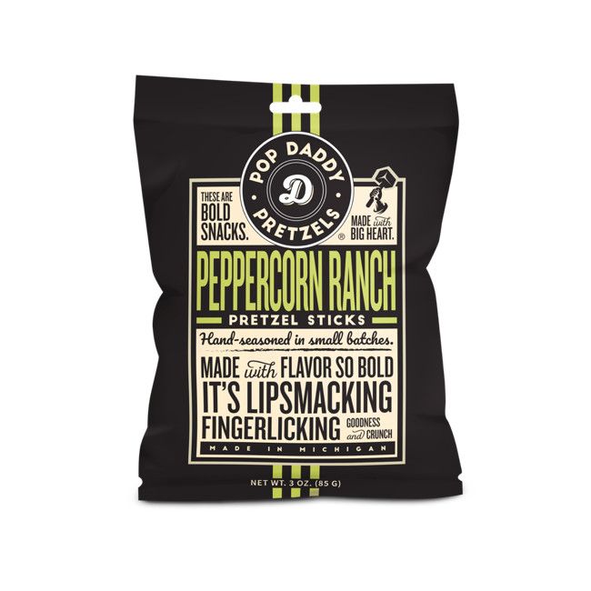 Peppercorn Ranch Seasoned Pretzels | Pop Daddy Snacks