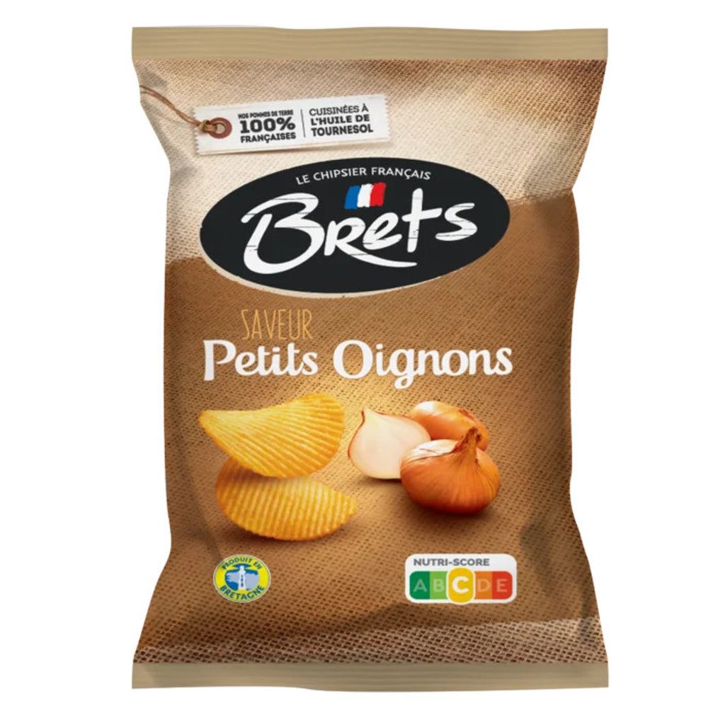Brets Potato chips  petit onions (w/ cheese)