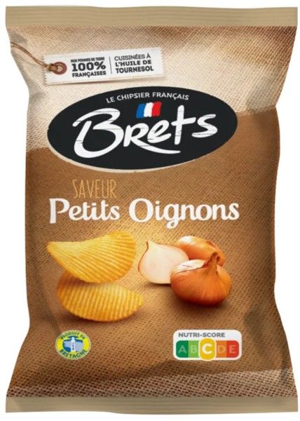 Brets Potato chips  petit onions (w/ cheese)