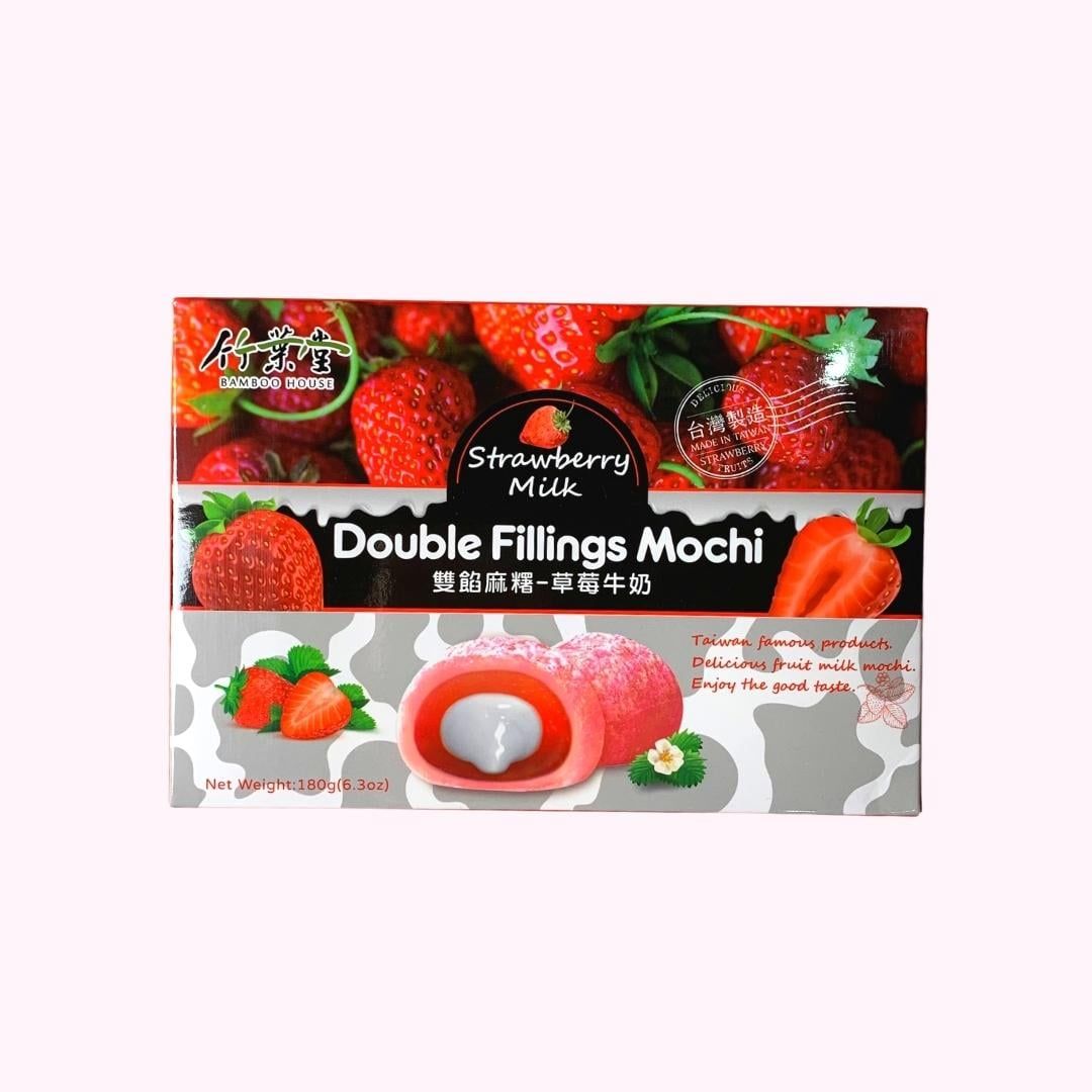 Bamboo House Double Filling Mochi Strawberry Milk, 6.3 oz