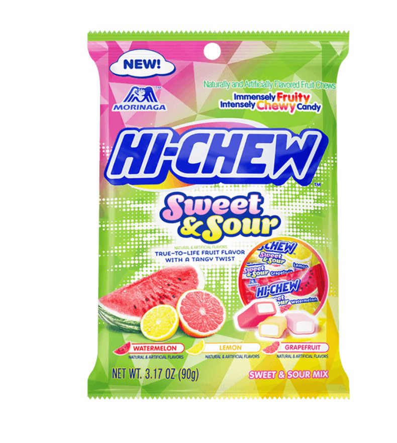 HI-CHEW Sweet &amp; Sour Fruit Chew Candy, 90g