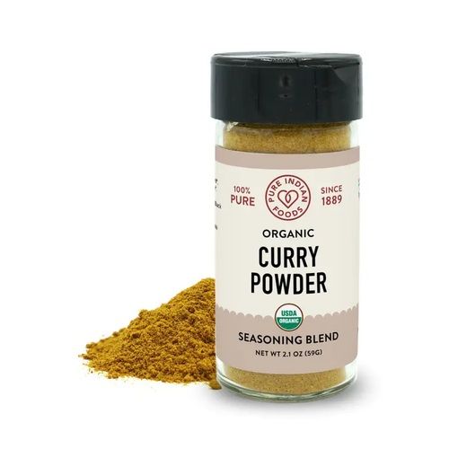 Curry Powder Seasoning Blend, Certified Organic - 2.1 oz Glass Bottle