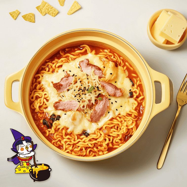 Buldak Quattro Cheese Hot Chicken Ramen,5.11 oz
