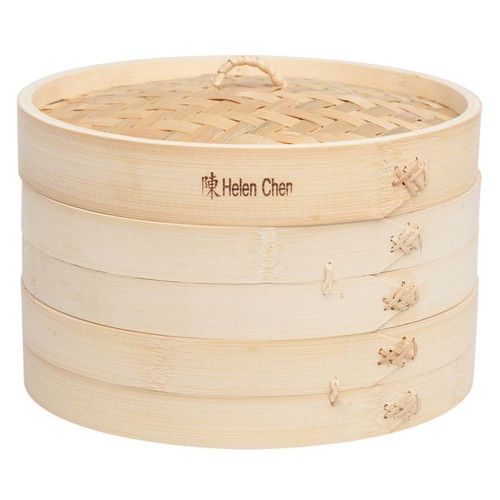 Helen's Asian Kitchen Bamboo Steamer with Lid, 6in