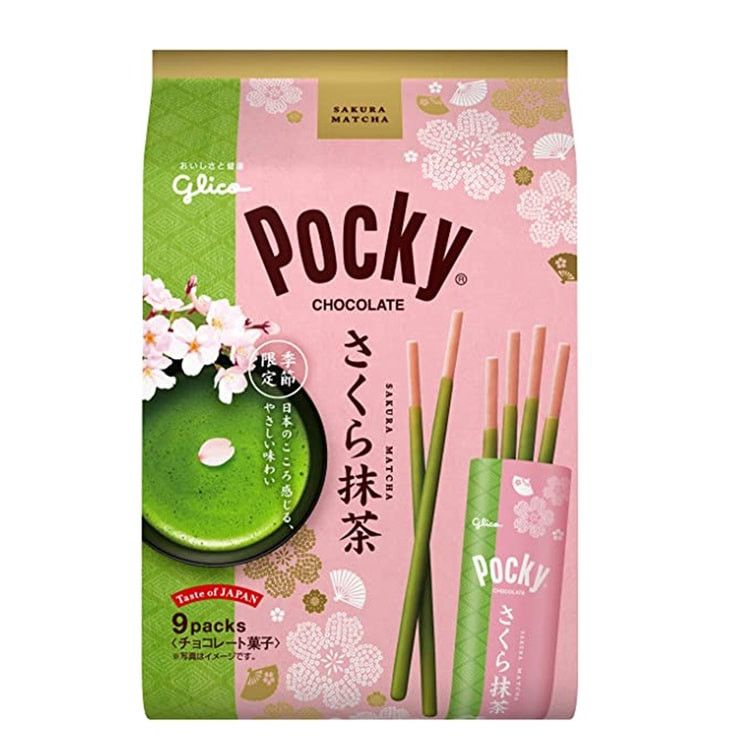 Japanese Sakura Matcha Pocky Cookie Sticks - Limited Edition