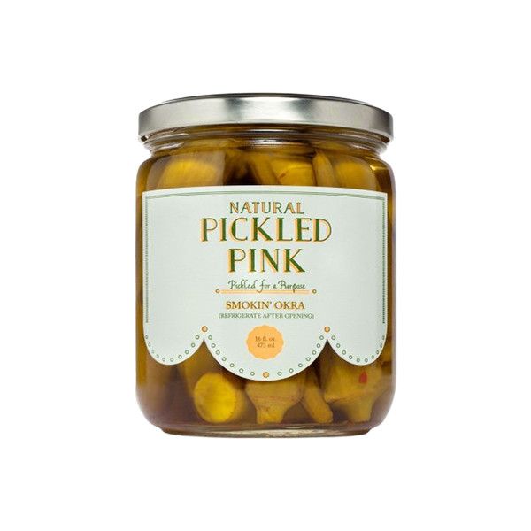 Smoking Okra Pickles | Pickled Pink
