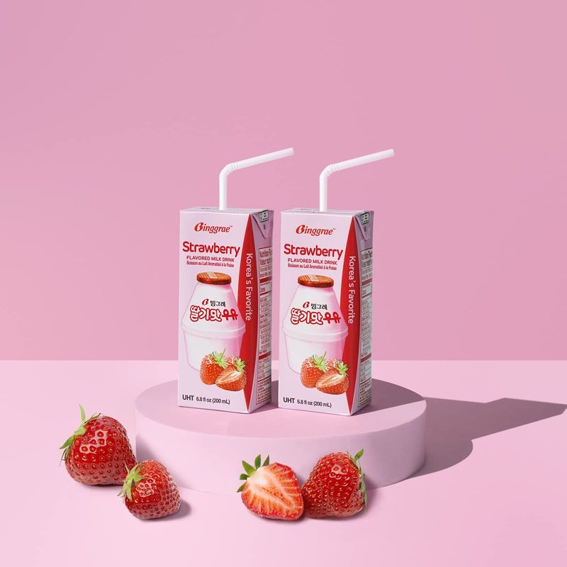 Strawberry Flavored Milk Drink