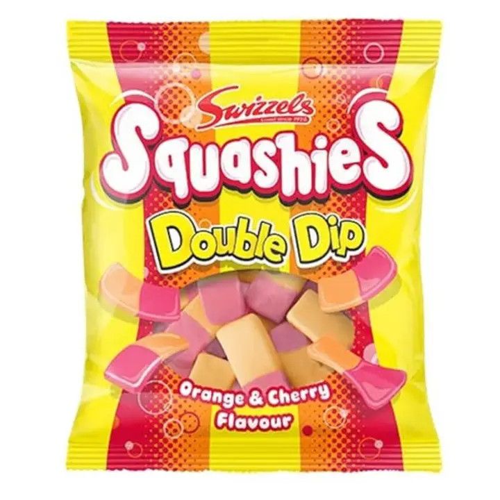 Swizzels Squashies Double Dip Orange &amp; Cherry 120g (UK) | Global Bite Co