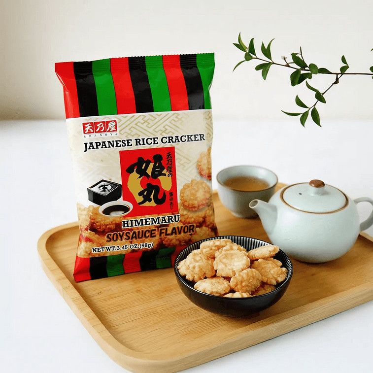 Himemaru Japanese Rice Crackers Soy Sauce Flavor 3.45 oz