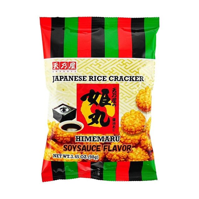 Himemaru Japanese Rice Crackers Soy Sauce Flavor,3.45 oz