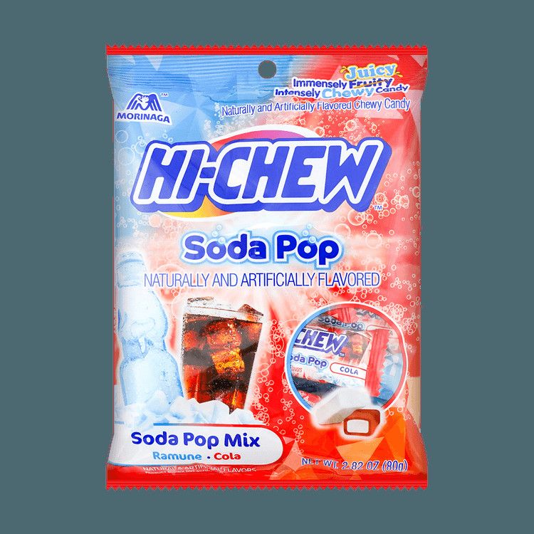 Ramune Soda &amp; Cola - Japanese Soft Jelly Gummy Candy, 2.82 oz
