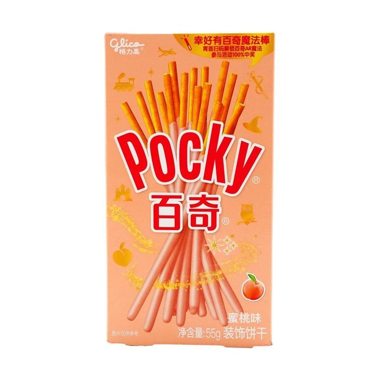 Pocky Peach Cream Cookie Sticks, 1.94 oz