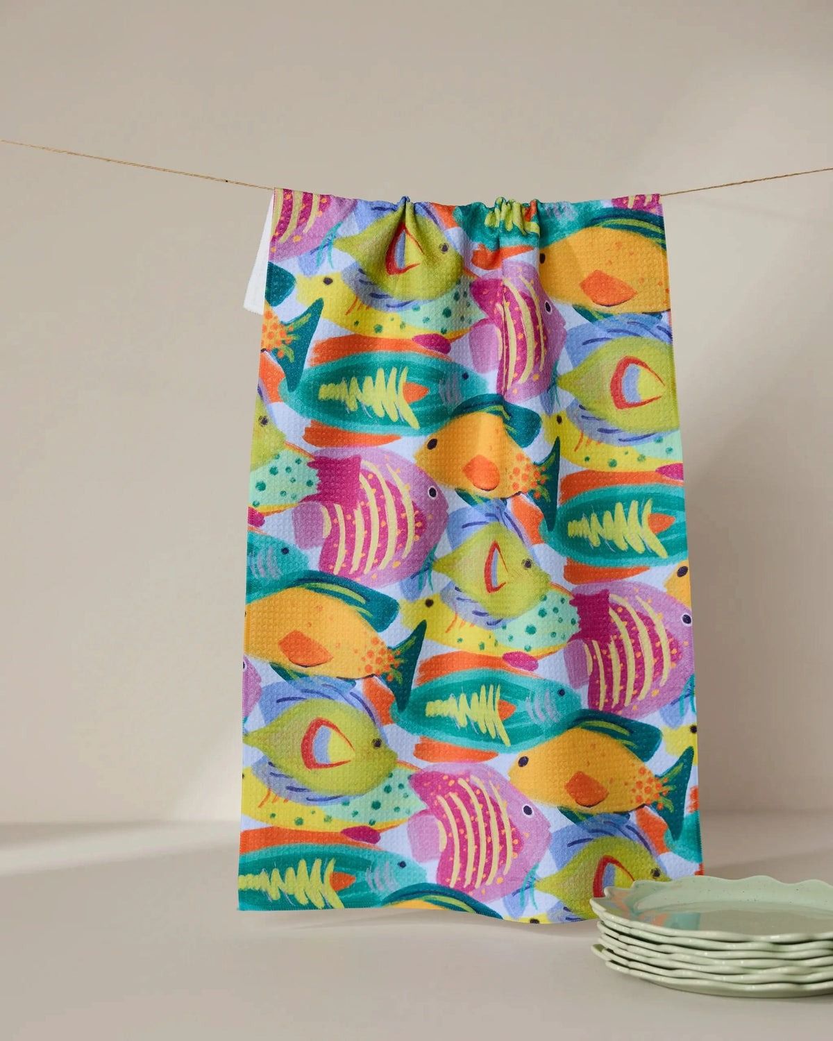Shoaling Tea Towel | Geometry