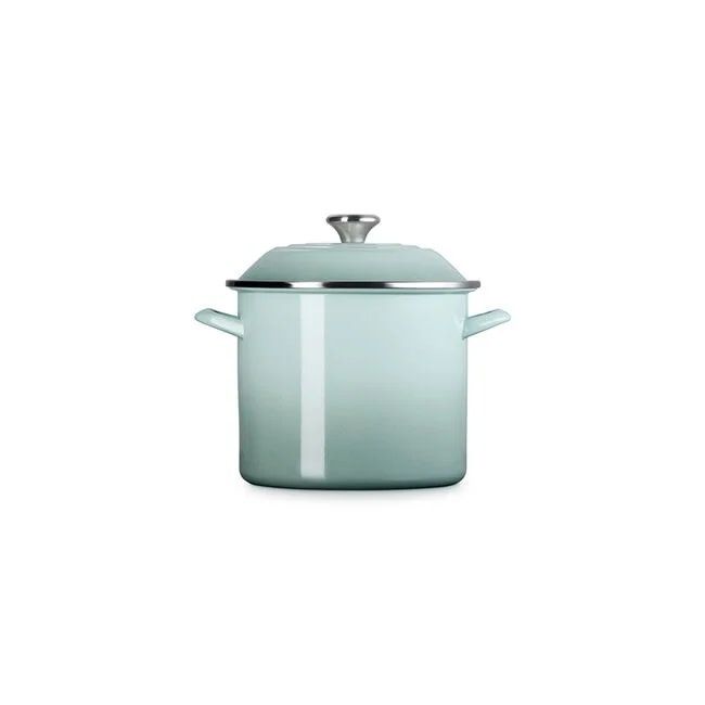 Stockpot with Metal Finishes - Sea Salt 12 qt. | Le Creuset