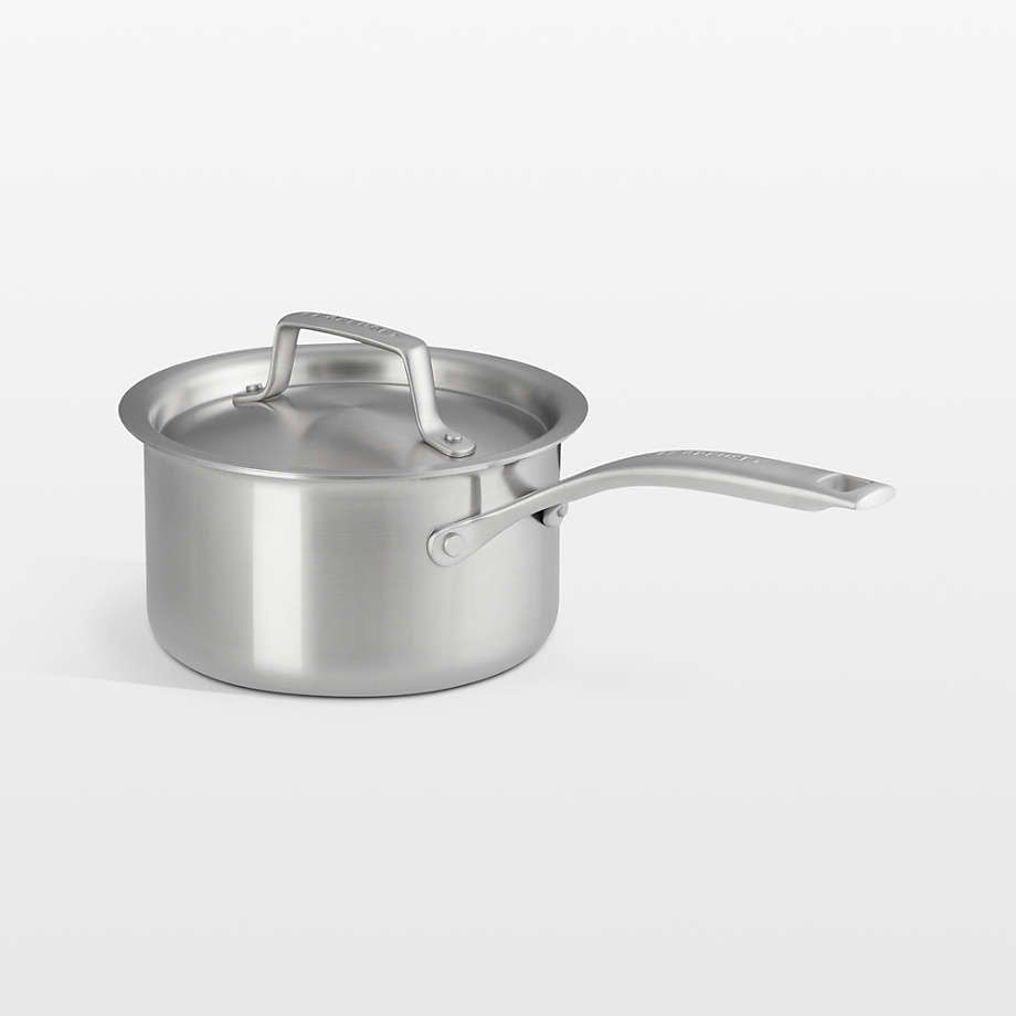 Essential Stainless Steel Round Saucepan Ss Lid 2 Qt  | Le Creuset