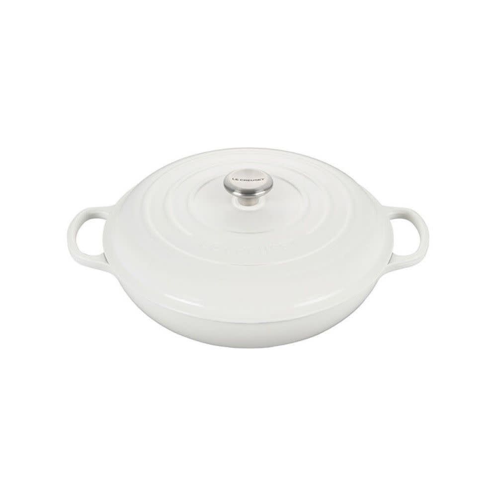 Signature Braiser - White 5 qt. | Le Creuset