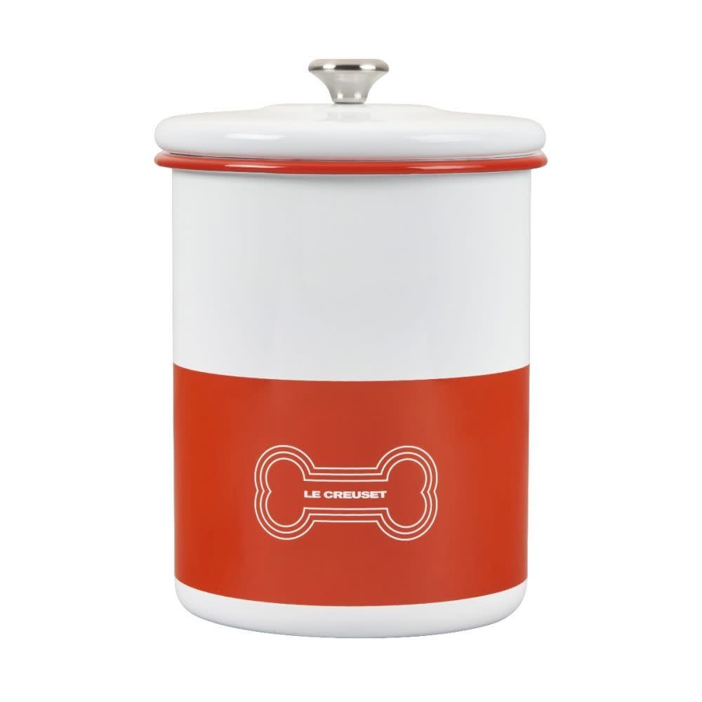 Treat Jar with Stainless Steel Knob - Orange 4.25 qt. | Le Creuset