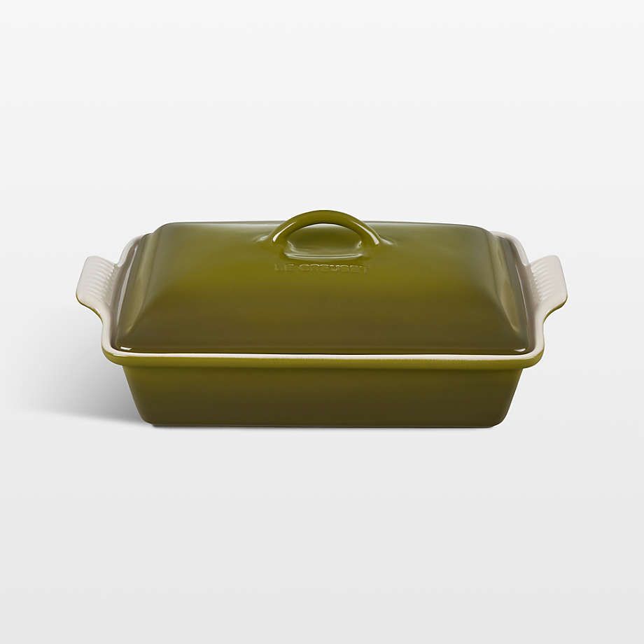 Heritage Covered Rectangular Casserole - Olive 4 qt. (12" x 9") | Le Creuset