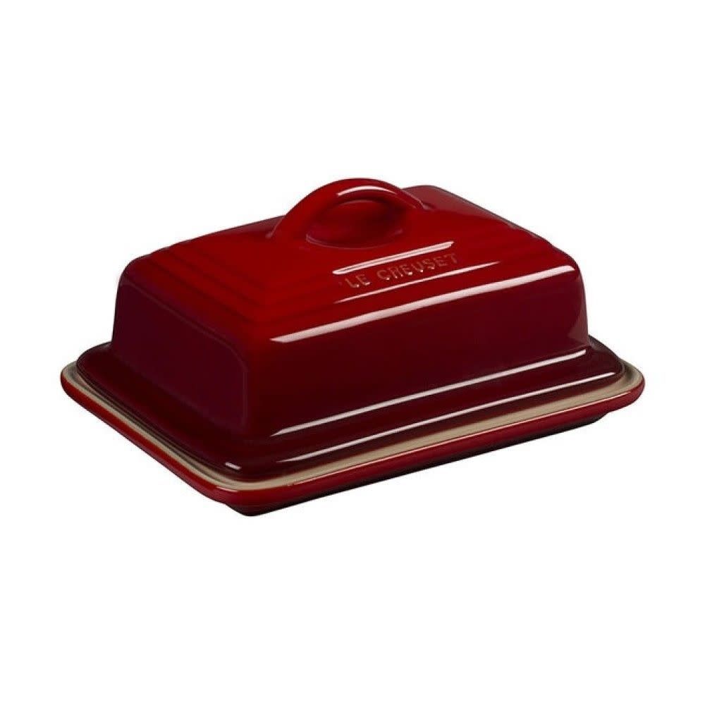 European Butter Dish - Cerise 6.75" x 5" x 3.5" | Le Creuset