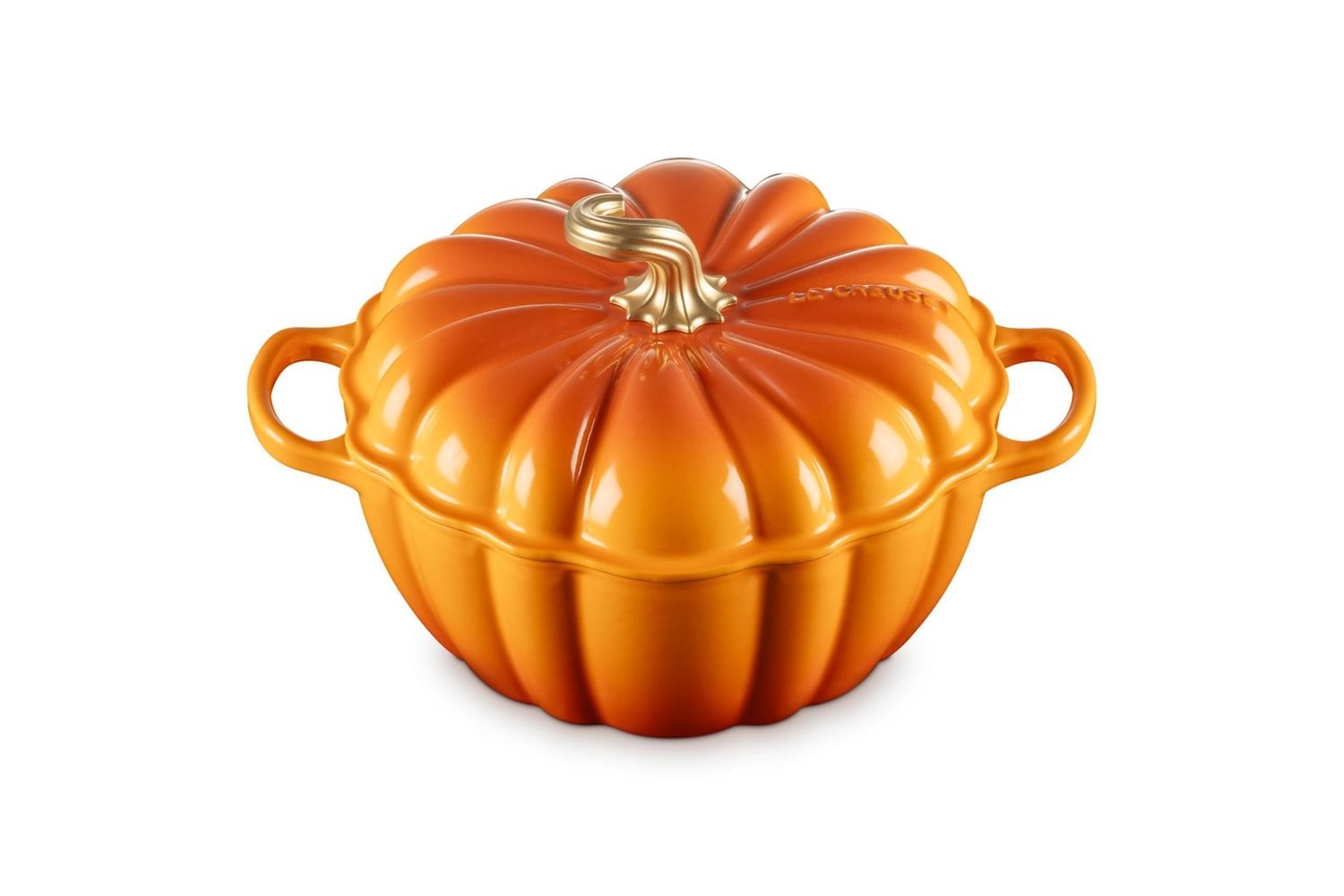 Cocotte - Persimmon w/ Gold Figural Knob 4 qt. Figural Pumpkin | Le Creuset