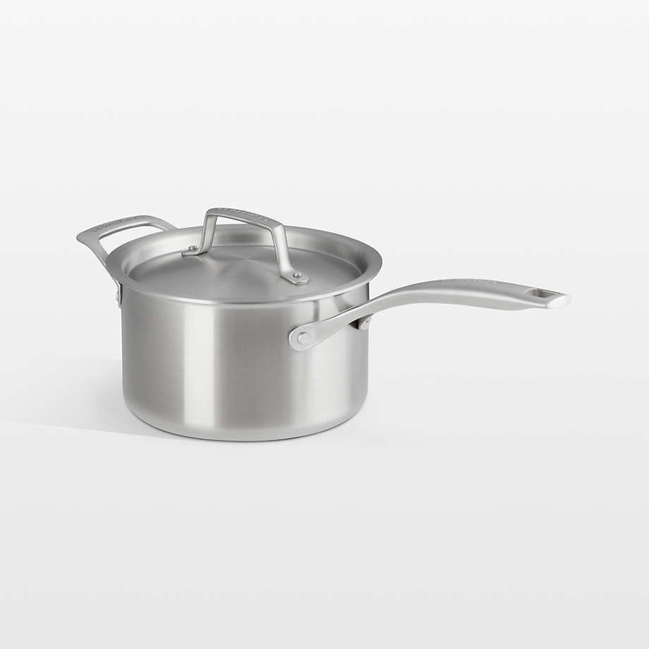 Essential Stainless Steel Round Saucepan Ss Lid 3 Qt  | Le Creuset