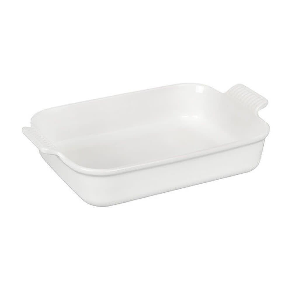 Heritage Rectangular Dish - White 4 qt. (12" x 9") | Le Creuset