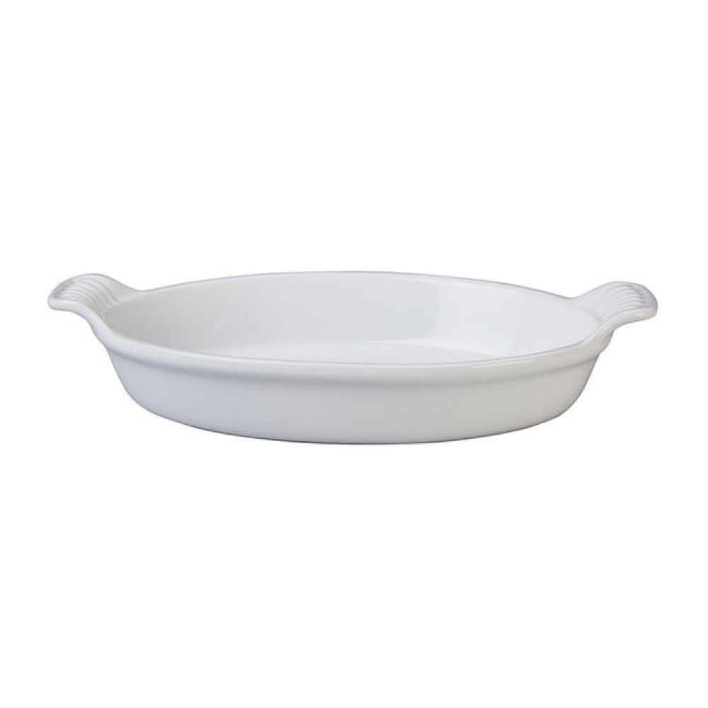 1 qt. (9.5") Heritage Oval Au GratinDish - White  | Le Creuset