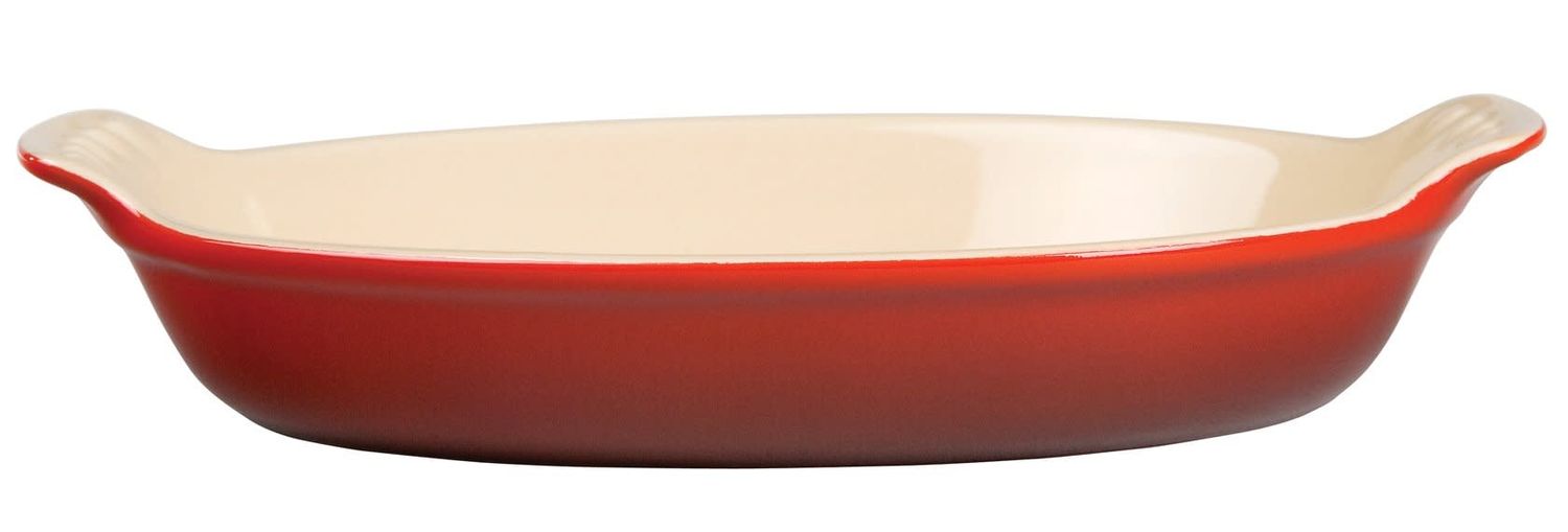 6 oz. (6.5") Heritage Oval Au GratinDish - Cerise  | Le Creuset