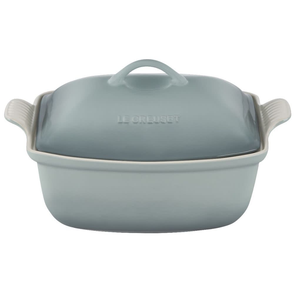 Heritage Deep Covered Rectangular Baker - Sea Salt 4.5 qt. | Le Creuset