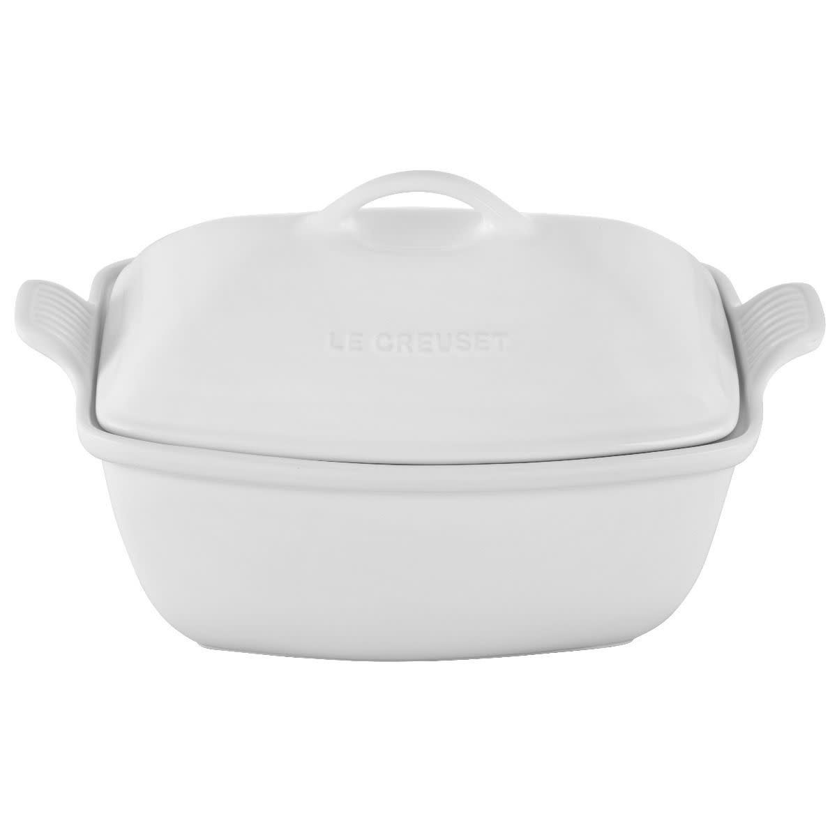 Heritage Deep Covered Rectangular Baker - White 4.5 qt. | Le Creuset