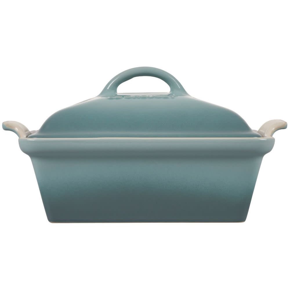 Heritage Covered Square Casserole - Sea Salt 2.5 qt. (9") | Le Creuset