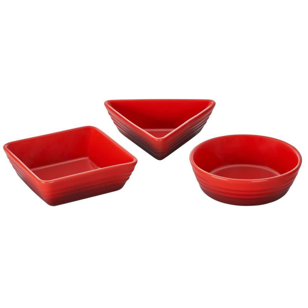 Set of 3 Tapas Dishes - Cerise  | Le Creuset