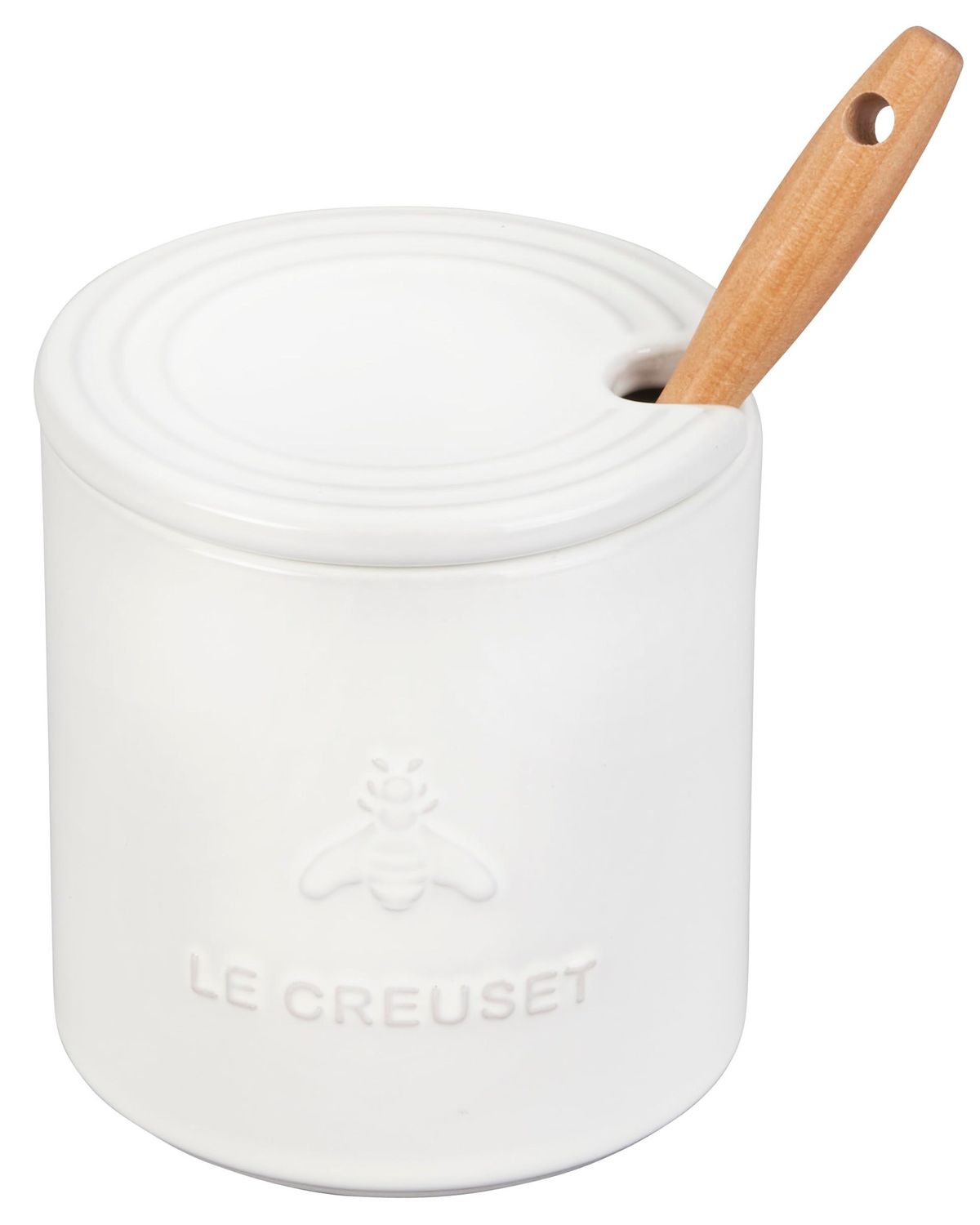 Signature Honey Pot w/ Dipper - White 14 oz. | Le Creuset