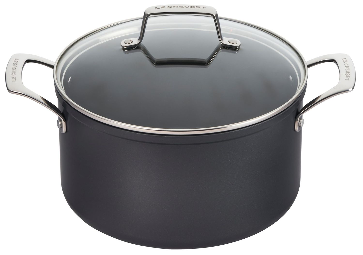 Essential Non-Stick Ceramic Stockpot with Glass Lid 6.3 Qt  | Le Creuset
