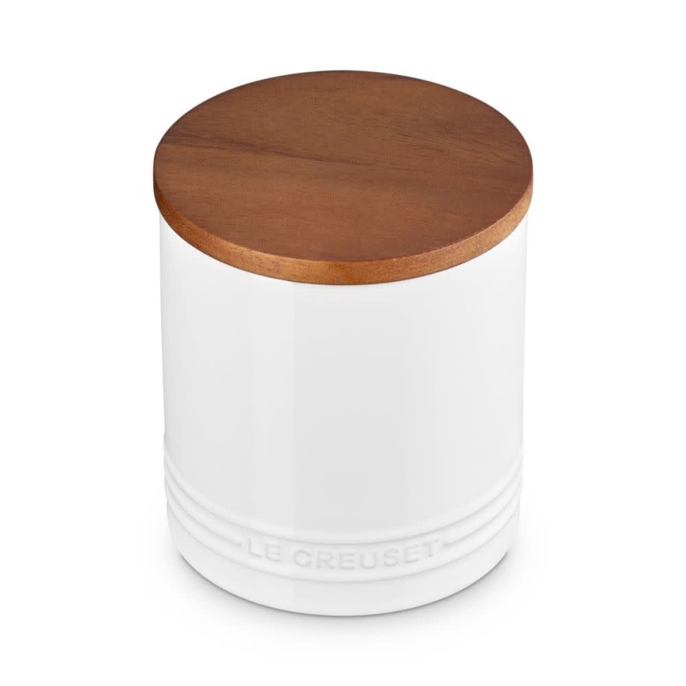 Canister with Wood Lid - White 1.2 qt. | Le Creuset