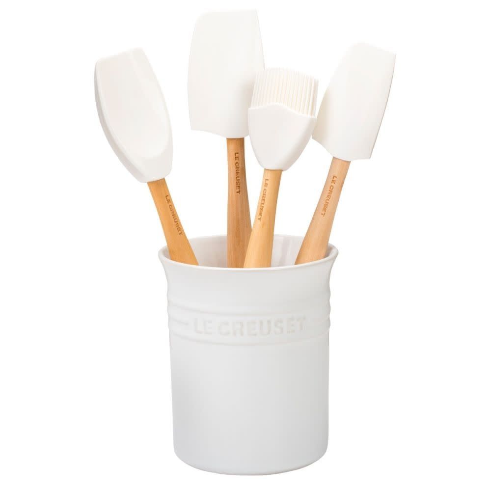 Craft Series 5-Piece Utensil Set with Crock - White  | Le Creuset
