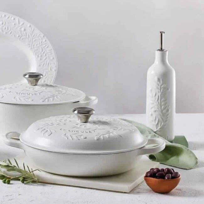 Olive Branch Oil Cruet - White 20 oz. | Le Creuset