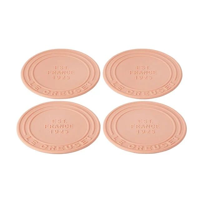 diameter Silicone Coasters (est. 1925) - Oyster Set of 4 - 4" | Le Creuset