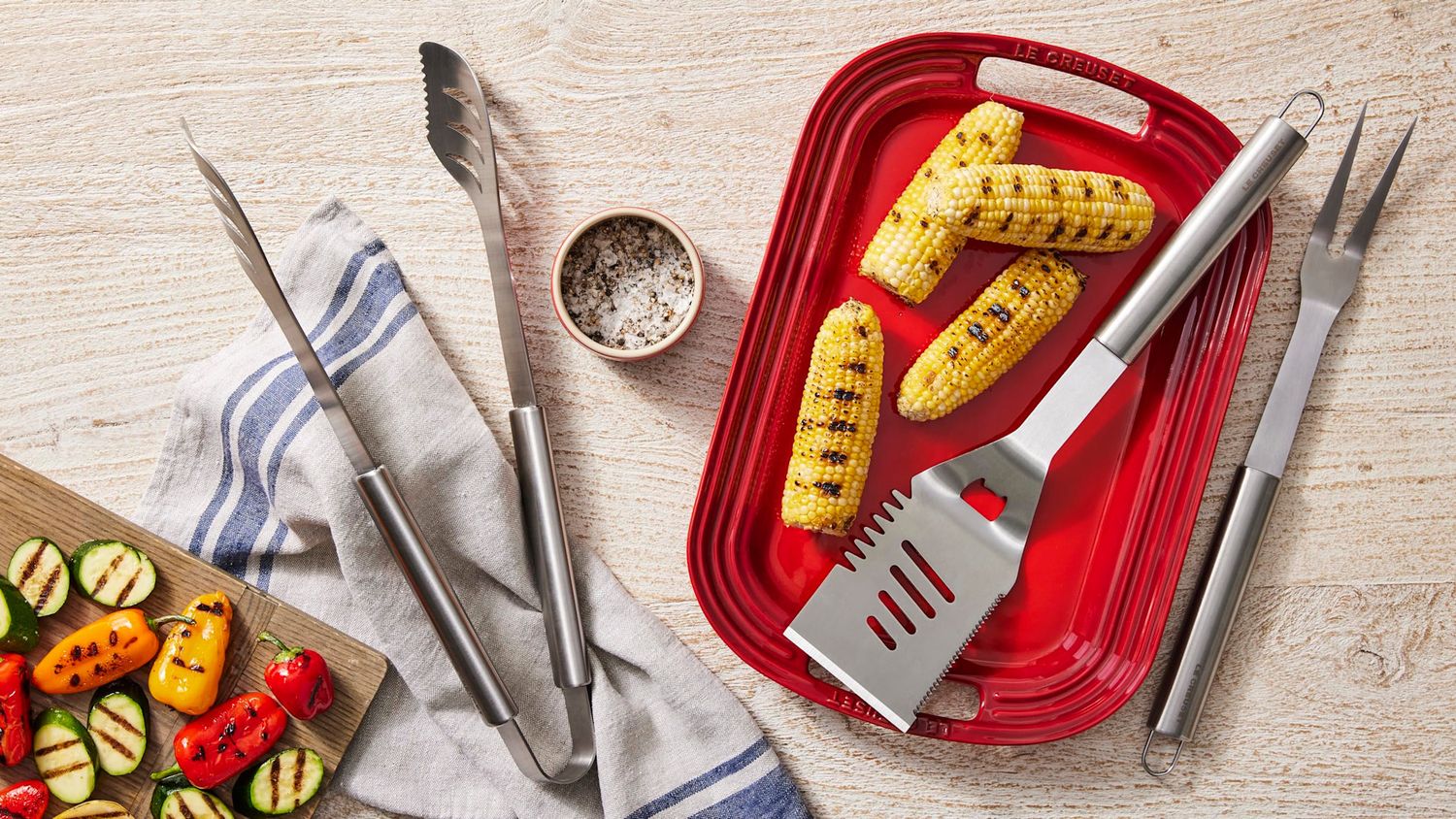 Alpine Outdoor Collection - Stainless Steel BBQ Two-Pronged Fork 17.5" | Le Creuset