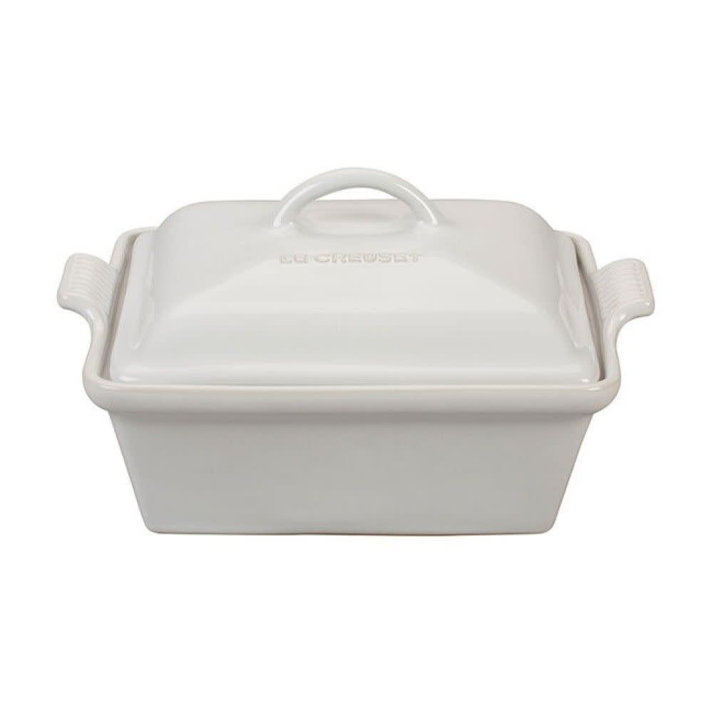 Heritage Covered Square Casserole - White 2.5 qt. (9") | Le Creuset