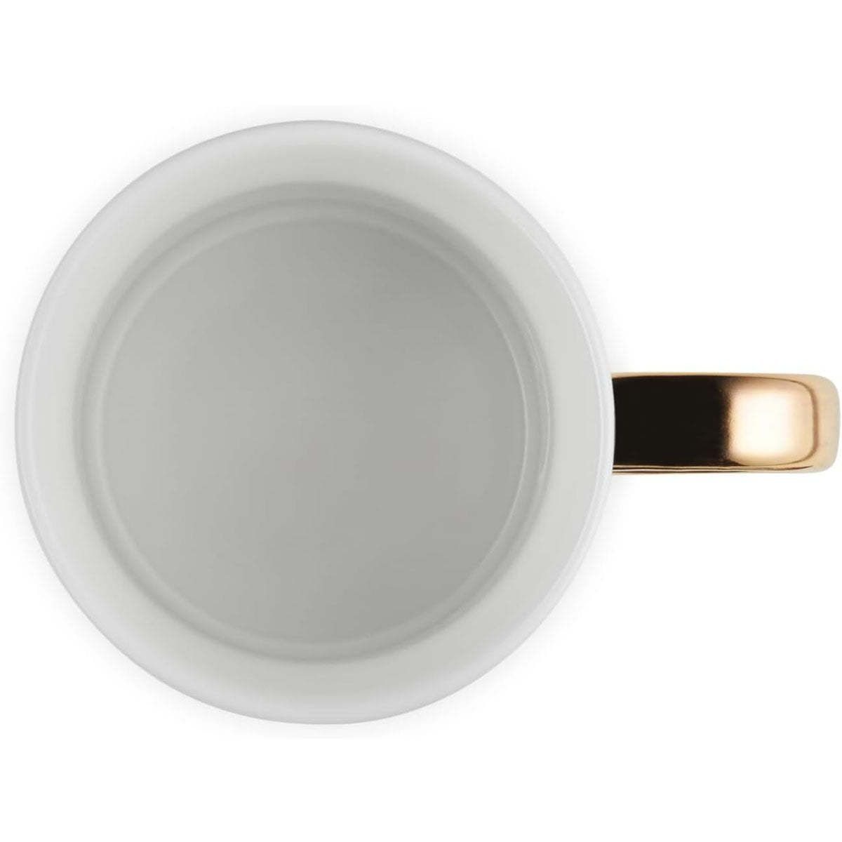Vancouver Mug Gold Handle 14Oz White  | Le Creuset