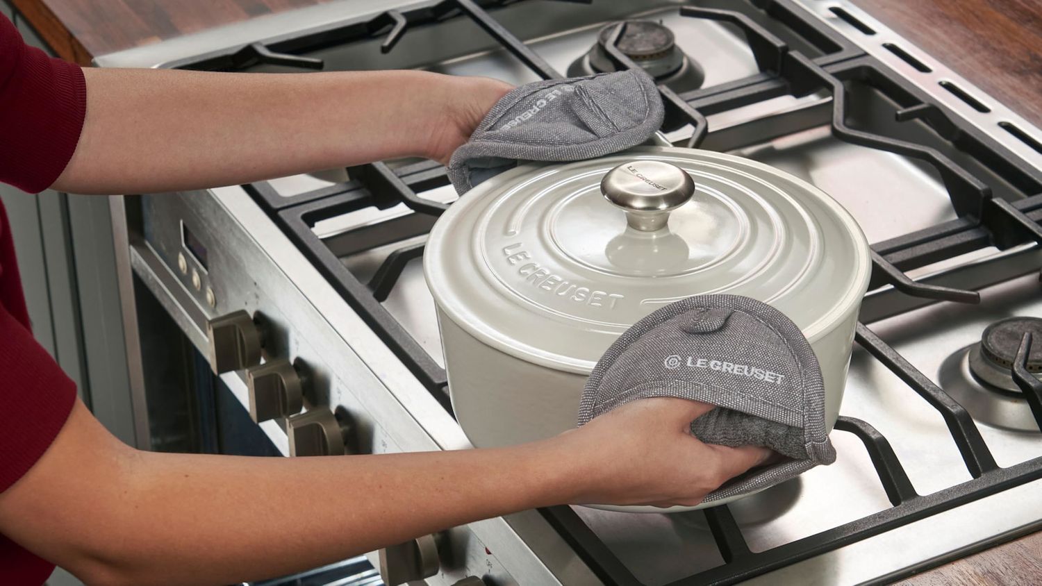 Set of 2 Pot Grips Noir  | Le Creuset