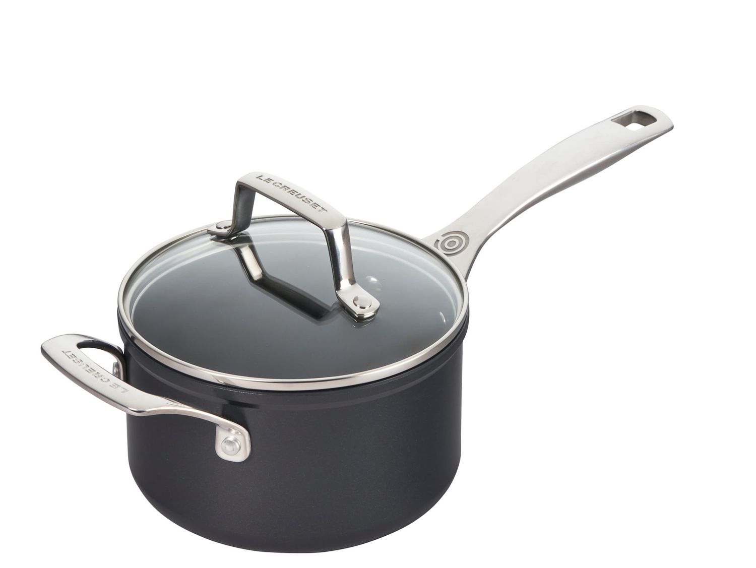 Essential Non-Stick Ceramic Saucepan with Glass Lid 2 Qt  | Le Creuset