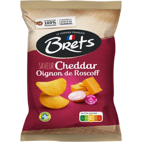 Brets Potato chips Cheddar with Roscoff onion