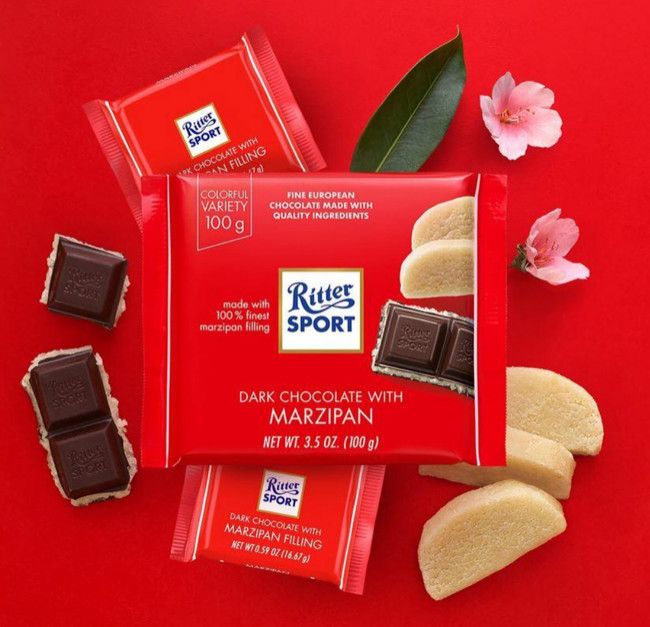 Ritter Sport® Dark Chocolate with Marzipan Bar