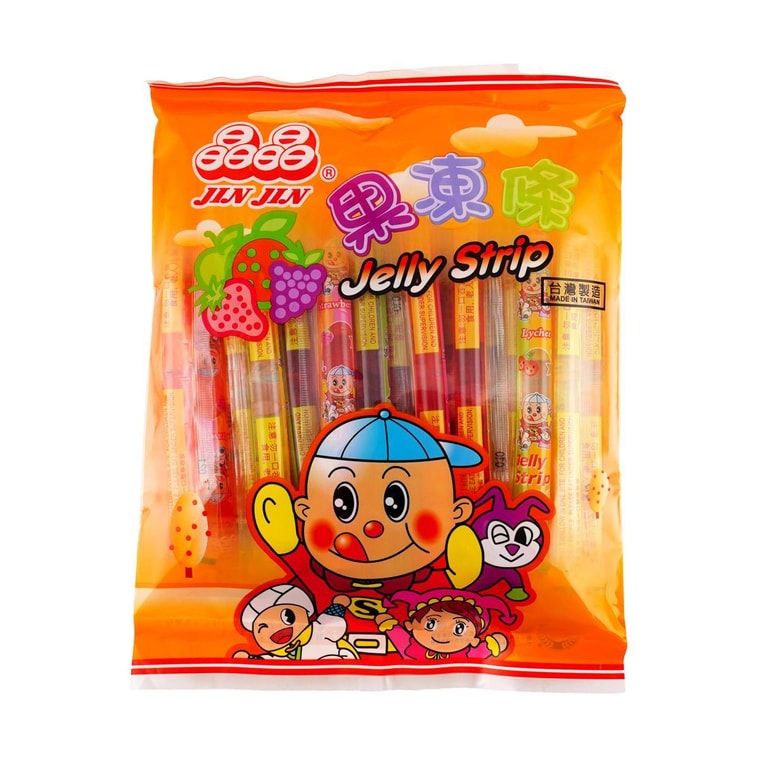 Jin Jin Jelly Strip Assorted Flavors 14.7 Oz