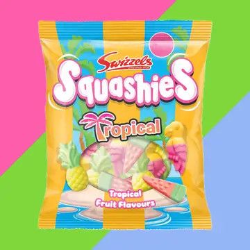Swizzels Drumstick Squashies Tropical Flavor 100g (UK)