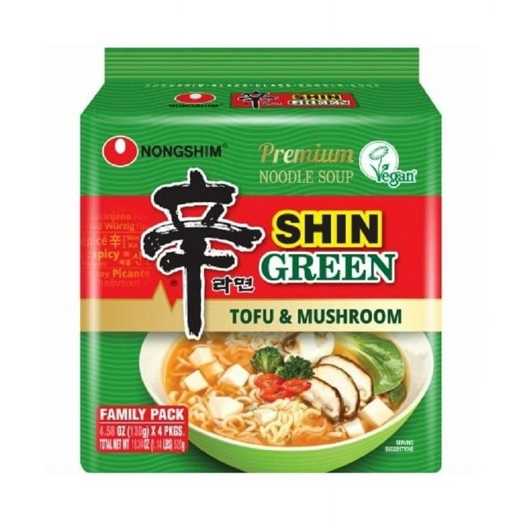 Premium Shin Green Ramyun Mushroom and Tofu Flavored Ramen 17.63 oz